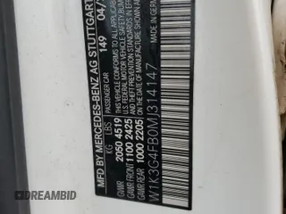 2021 Mercedes-Benz A 220 z VIN W1K3G4FB0MJ314147, wystawiony jako Copart lot #59984445 z przebiegiem 37 304 mil mil oraz Szkoda całkowita • Salvage title. Historia ofert i sprzedaży dostępna na DreamBid. Obrazek 12.