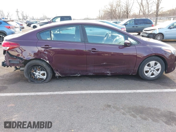 2017 Kia Forte LX with VIN 3KPFL4A79HE153371, listed as a IAAI auction lot 41620185 with 79,329 mi miles and . Bid and sale history available at carsss.com. Image 13.