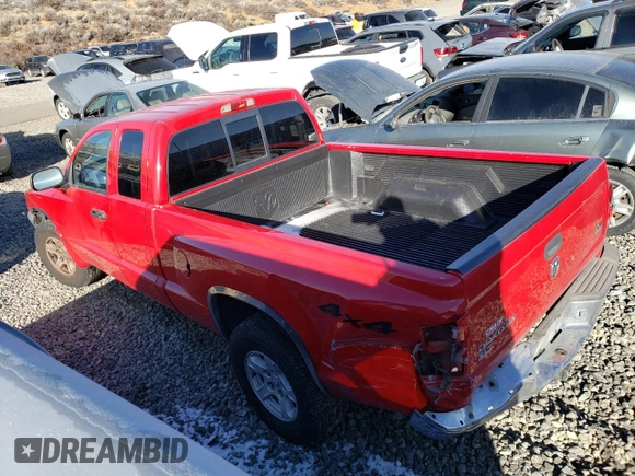 2005 Dodge Dakota SLT with VIN 1D7HW42N25S155488, listed as a Copart auction lot 42648485 with 170,312 mi miles and Salvage Title. Bid and sale history available at DreamBid. Image 2.
