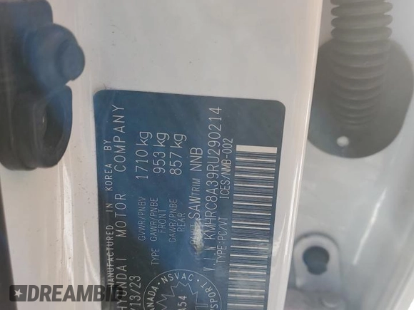 2024 Hyundai Venue SEL with VIN KMHRC8A39RU290214, listed as a Copart auction lot 82413604 with 52,988 mi miles and Salvage Title. Bid and sale history available at DreamBid. Image 14.