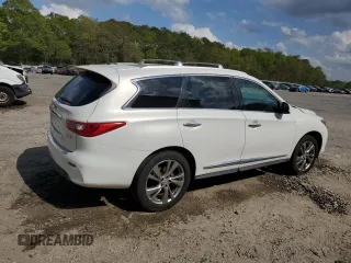 2013 Infiniti JX35 with VIN 5N1AL0MM6DC352606, listed as a Copart auction lot 50633205 with 123,798 mi miles and Salvage Title. Bid and sale history available at DreamBid. Image 3.