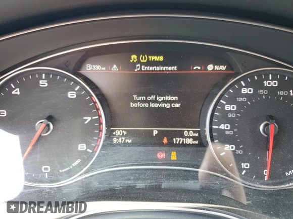 2013 Audi A6 Prestige z VIN WAUJGAFC0DN067131, wystawiony jako Copart lot #58582135 z przebiegiem 177 186 mil mil oraz Czysty tytuł • Clean title. Historia ofert i sprzedaży dostępna na DreamBid. Obrazek 9.
