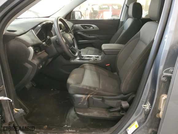 2021 Chevrolet Traverse LS with VIN 1GNEVFKW5MJ140922, listed as a Copart auction lot 86315394 with 0 mi miles and Salvage Title. Bid and sale history available at carsss.com. Image 7.