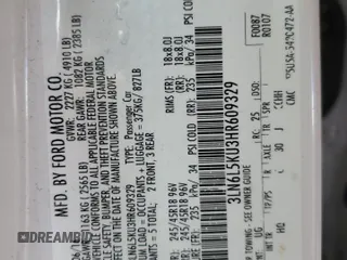 2017 Lincoln MKZ Hybrid Premiere with VIN 3LN6L5KU3HR609329, listed as a Copart auction lot 49165535 with Not Provided miles and Salvage Title. Bid and sale history available at carsss.com. Image 12.