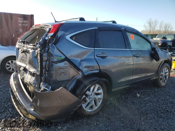 2015 Honda CR-V EX-L with VIN 2HKRM3H74FH523077, listed as a Copart auction lot 43620665 with Not Provided miles and Salvage Title. Bid and sale history available at carsss.com. Image 3.