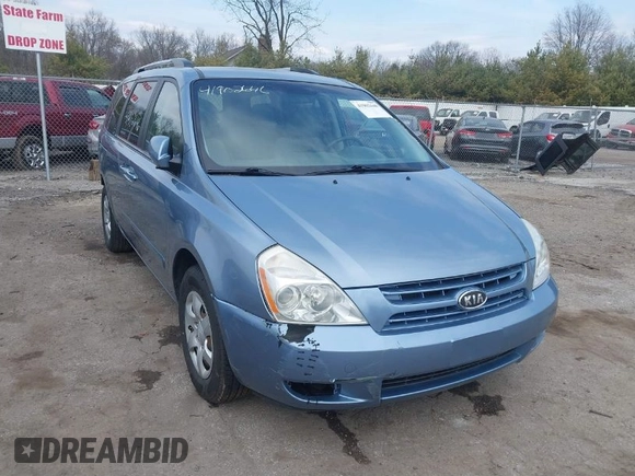 2010 Kia Sedona LX with VIN KNDMG4C36A6326605, listed as a IAAI auction lot 41902646 with 0 mi miles. Bid and sale history available at carsss.com. Image 1.