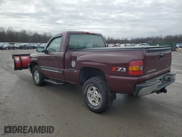 2003 Chevrolet Silverado 1500 LS with VIN 1GCEK14V33Z126249, listed as a Copart auction lot 84754524 with 105,267 mi miles and Salvage Title. Bid and sale history available at DreamBid. Image 2.