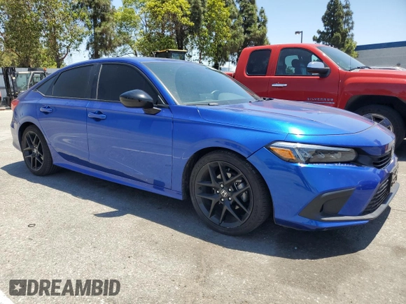 2023 Honda Civic Sport with VIN 2HGFE2F59PH533336, listed as a Copart auction lot 61692945 with 21,726 mi miles and Salvage title. Bid and sale history available at DreamBid. Image 4.