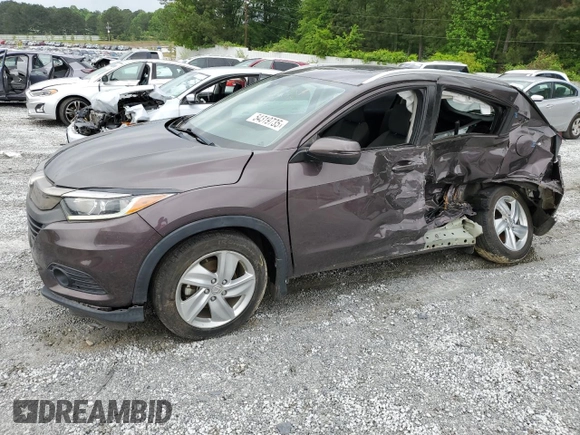 2019 Honda HR-V EX with VIN 3CZRU5H54KM704964, listed as a Copart auction lot 54319735 with 95,894 mi miles and Clean Title. Bid and sale history available at carsss.com. Image 1.