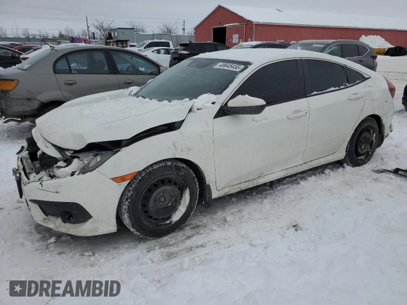 2017 Honda Civic Sedan LX with VIN 2HGFC2F63HH036508, listed as a Copart auction lot 45645455 with 156,366 mi miles and Salvage Title. Bid and sale history available at carsss.com. Image 1.