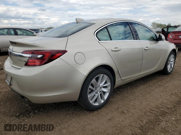 2015 Buick Regal with VIN 2G4GK5EXXF9127005, listed as a Copart auction lot 58827695 with 59,636 mi miles and Salvage title. Bid and sale history available at DreamBid. Image 3.