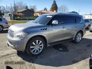 2014 Infiniti QX80 with VIN JN8AZ2NE0E9062824, listed as a Copart auction lot 47254975 with 144,974 mi miles and Salvage Title. Bid and sale history available at carsss.com. Image 1.