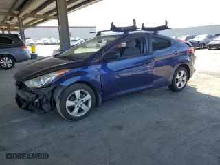2012 Hyundai Elantra GLS with VIN 5NPDH4AE8CH072065, listed as a Copart auction lot 52552115 with 164,425 mi miles and Salvage Title. Bid and sale history available at carsss.com. Image 1.