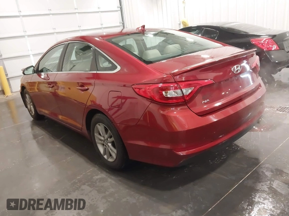2015 Hyundai Sonata SE with VIN 5NPE24AF8FH003265, listed as a IAAI auction lot 41909096 with 75,453 mi miles and . Bid and sale history available at DreamBid. Image 3.