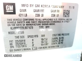 2020 Buick Encore GX Select with VIN KL4MMDS20LB071679, listed as a Copart auction lot 79948384 with 31,439 mi miles and Non repairable. Bid and sale history available at DreamBid. Image 15.