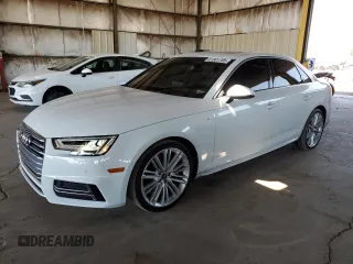 2018 Audi A4 Premium Plus with VIN WAUENAF49JA063646, listed as a Copart auction lot 61801785 with 34,722 mi miles and Salvage title. Bid and sale history available at DreamBid. Image 1.