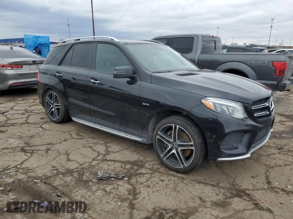 2018 Mercedes-Benz GLE 43 AMG with VIN 4JGDA6EB8JB004763, listed as a Copart auction lot 43706995 with 98,423 mi miles and Clean Title. Bid and sale history available at DreamBid. Image 4.