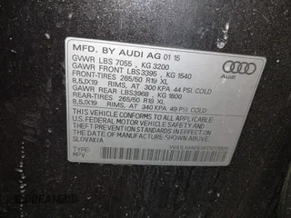2015 Audi Q7 Premium Plus с VIN WA1LMAFE9FD013805, выставлен на аукционе IAAI как лот 41790298 с пробегом Не указан миль и . История ставок и продаж доступна на DreamBid. Изображение 9.