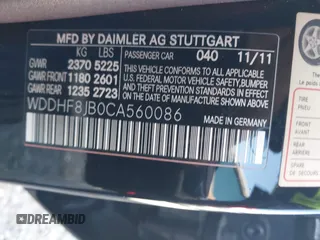 2012 Mercedes-Benz E 350 Luxury with VIN WDDHF8JB0CA560086, listed as a IAAI auction lot 41810824 with 151,442 mi miles and . Bid and sale history available at carsss.com. Image 9.