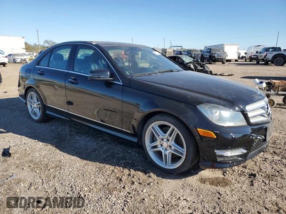 2013 Mercedes-Benz C 350 Sport with VIN WDDGF5HB0DR258283, listed as a Copart auction lot 81672934 with 36,044 mi miles and Salvage Title. Bid and sale history available at DreamBid. Image 4.
