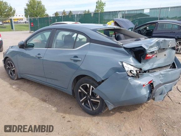 2024 Nissan Sentra SV with VIN 3N1AB8CV1RY258697, listed as a IAAI auction lot 42341520 with 17,697 mi miles and . Bid and sale history available at DreamBid. Image 3.