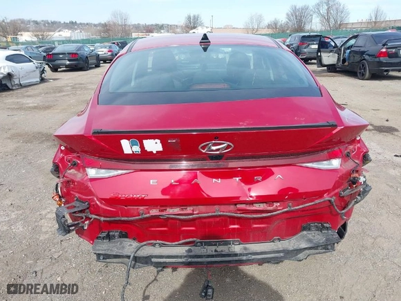 2023 Hyundai Elantra Preferred with VIN KMHLM4AG9PU432587, listed as a IAAI auction lot 41842918 with 35,140 mi miles. Bid and sale history available at carsss.com. Image 16.
