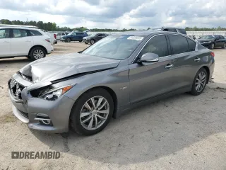 2014 Infiniti Q50 Hybrid Premium with VIN JN1AV7AP7EM690827, listed as a Copart auction lot 54339095 with 168,612 mi miles and Salvage title. Bid and sale history available at DreamBid. Image 1.
