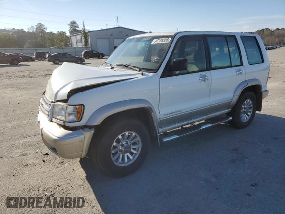 2002 Isuzu Trooper S with VIN JACDS58X427J00556, listed as a Copart auction lot 47238585 with 148,210 mi miles and Salvage Title. Bid and sale history available at DreamBid. Image 1.