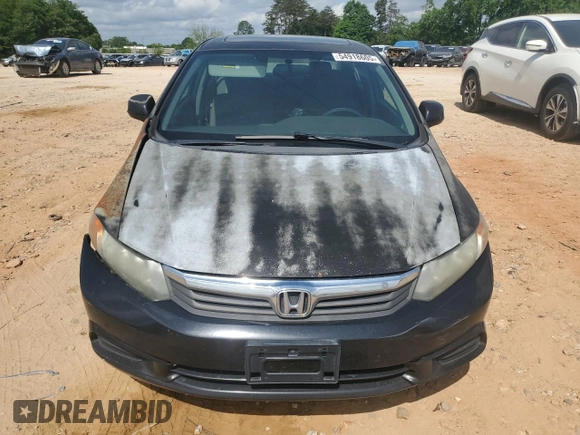 2012 Honda Civic EX with VIN 2HGFB2F83CH545012, listed as a Copart auction lot 54918605 with 229,970 mi miles and Salvage Title. Bid and sale history available at DreamBid. Image 5.