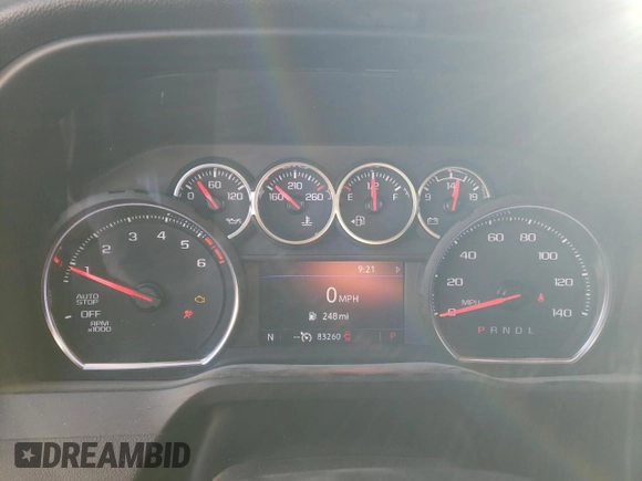 2021 Chevrolet Silverado 1500 RST with VIN 3GCPWDET5MG117159, listed as a Copart auction lot 85507964 with 83,260 mi miles and Salvage Title. Bid and sale history available at DreamBid. Image 9.