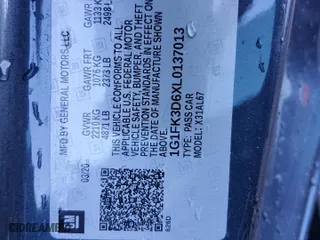2020 Chevrolet Camaro ZL1 with VIN 1G1FK3D6XL0137013, listed as a Copart auction lot 52732365 with 12,193 mi miles and Non Repairable. Bid and sale history available at carsss.com. Image 13.