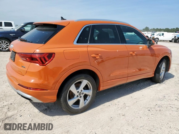 2021 Audi Q3 Premium with VIN WA1AUCF36M1060404, listed as a Copart auction lot 56501285 with 66,594 mi miles and Salvage title. Bid and sale history available at DreamBid. Image 3.