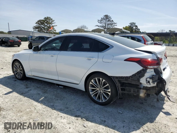 2017 Genesis G80 3.8L with VIN KMHGN4JE4HU198261, listed as a Copart auction lot 51484545 with 77,110 mi miles and Salvage title. Bid and sale history available at DreamBid. Image 2.