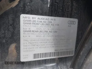 2016 Audi allroad Premium Plus with VIN WA1UFAFL3GA002041, listed as a IAAI auction lot 41622484 with 1 mi miles. Bid and sale history available at carsss.com. Image 9.