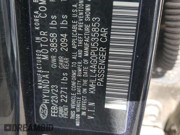 2023 Hyundai Elantra SE with VIN KMHLL4AG0PU535853, listed as a Copart auction lot 56552145 with 41,405 mi miles and Clean title. Bid and sale history available at DreamBid. Image 12.