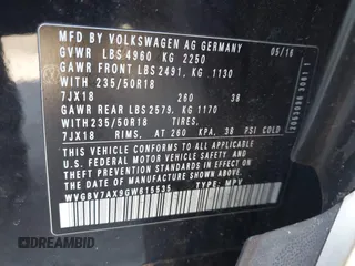 2016 Volkswagen Tiguan S z VIN WVGBV7AX9GW615535, wystawiony jako IAAI lot #41773789 z przebiegiem 137 617 mil mil oraz . Historia ofert i sprzedaży dostępna na DreamBid. Obrazek 9.