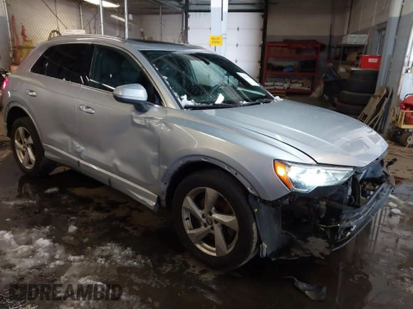 2019 Audi Q3 Premium with VIN WA1AECF33K1077204, listed as a IAAI auction lot 41538374 with 101,264 mi miles and . Bid and sale history available at DreamBid. Image 1.