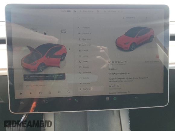 2024 Tesla Model Y с VIN 7SAYGDEDXRF095167, выставлен на аукционе Copart как лот 61676245 с пробегом 12 988 миль миль и Списание • Salvage title. История ставок и продаж доступна на DreamBid. Изображение 9.
