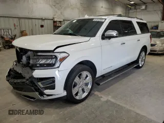 2024 Ford Expedition Max Platinum z VIN 1FMJK1M86REA38624, wystawiony jako Copart lot #64295635 z przebiegiem 14 532 mil mil oraz Szkoda całkowita • Salvage title. Historia ofert i sprzedaży dostępna na DreamBid. Obrazek 1.