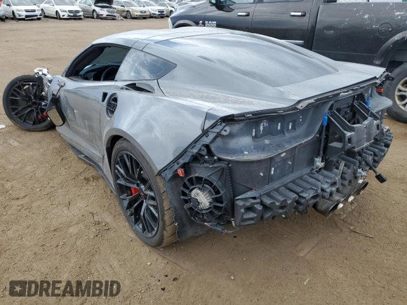 2017 Chevrolet Corvette Z06 3LZ with VIN 1G1YU2D63H5603923, listed as a Copart auction lot 66777484 with 0 mi miles and Salvage Title. Bid and sale history available at carsss.com. Image 2.