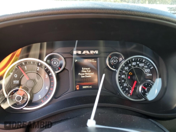 2022 Ram 2500 Tradesman with VIN 3C6UR5CL3NG159857, listed as a Copart auction lot 45343715 with 38,894 mi miles and Non Repairable. Bid and sale history available at carsss.com. Image 8.