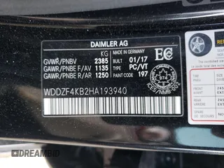 2017 Mercedes-Benz E 300 Luxury with VIN WDDZF4KB2HA193940, listed as a Copart auction lot 53404865 with Not provided miles and Salvage title. Bid and sale history available at DreamBid. Image 12.