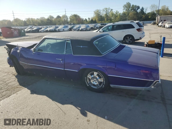 1967 Ford Thunderbird with VIN 7Y82Z163635, listed as a Copart auction lot 74756614 with 1,079 mi miles and Clean Title. Bid and sale history available at DreamBid. Image 2.