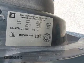 2007 Saturn ION z VIN 1G8AN15F07Z157648, wystawiony jako IAAI lot #42464428 z przebiegiem 163 884 mil mil oraz . Historia ofert i sprzedaży dostępna na DreamBid. Obrazek 9.