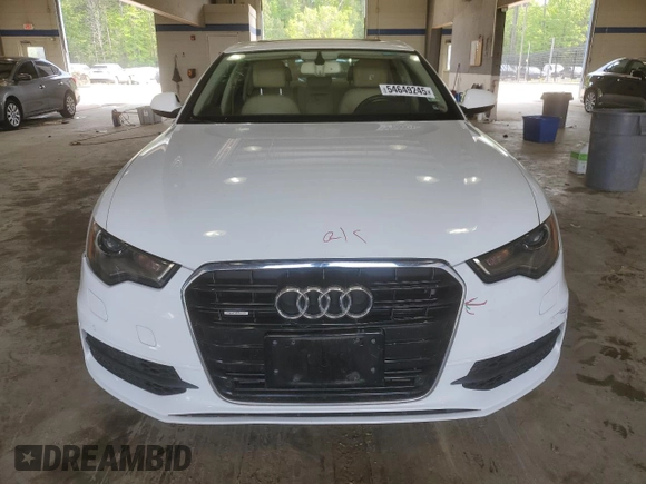 2012 Audi A6 Prestige with VIN WAUHGAFC4CN053505, listed as a Copart auction lot 54649245 with 92,328 mi miles and Salvage title. Bid and sale history available at DreamBid. Image 5.