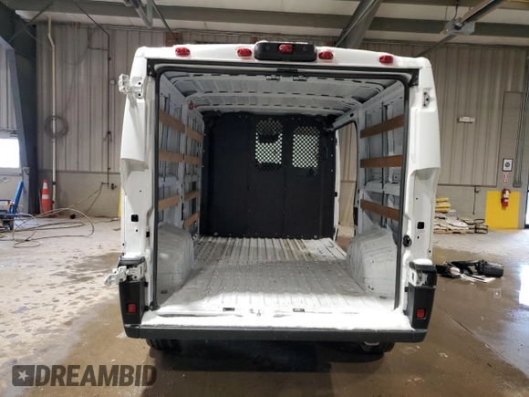 2023 Ram ProMaster Cargo with VIN 3C6LRVVG1PE565680, listed as a Copart auction lot 88541065 with 17,598 mi miles and Salvage Title. Bid and sale history available at DreamBid. Image 6.
