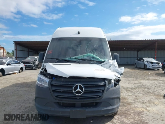 2023 Mercedes-Benz Sprinter Cargo with VIN W1Y4NDHY9PT152903, listed as a IAAI auction lot 41901044 with 25,052 mi miles and . Bid and sale history available at carsss.com. Image 12.