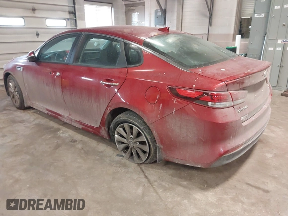 2018 Kia Optima LX with VIN 5XXGT4L34JG225444, listed as a IAAI auction lot 41375282 with 39,265 mi miles. Bid and sale history available at carsss.com. Image 3.