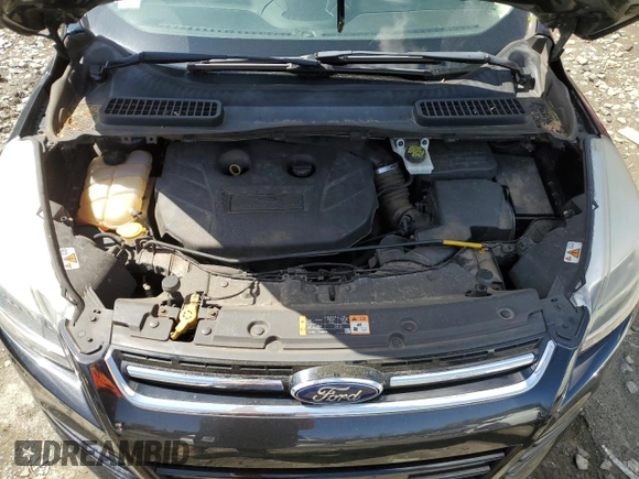 2015 Ford Escape Titanium with VIN 1FMCU9J9XFUB11123, listed as a Copart auction lot 52191015 with 77,541 mi miles and Salvage Title. Bid and sale history available at carsss.com. Image 13.