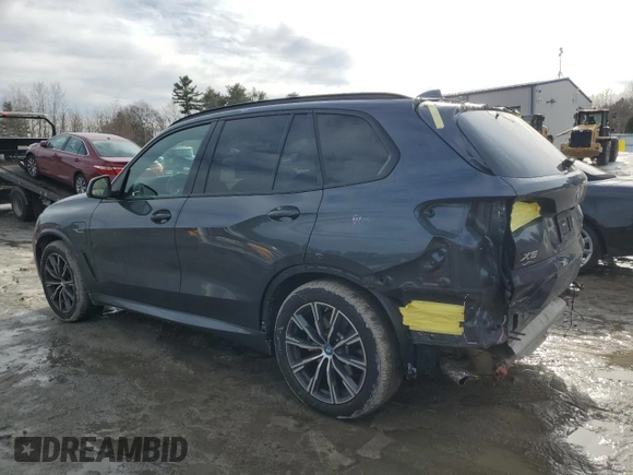 2022 BMW X5 xDrive45e with VIN 5UXTA6C0XN9M02912, listed as a Copart auction lot 45491845 with 14,586 mi miles and Salvage Title. Bid and sale history available at DreamBid. Image 2.